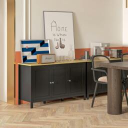 Rackhams Sideboard Buffet Storage Cabinet, Storage Cabinet with Doors, Black - thumbnail 2