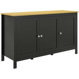 Rackhams Sideboard Buffet Storage Cabinet, Storage Cabinet with Doors, Black - thumbnail 3