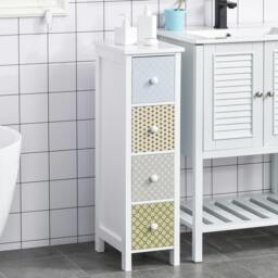 Rackhams Drawer Cabinet, 4 Drawer Storage Organizer Unit Bathroom Bedroom
