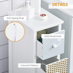 Rackhams Drawer Cabinet, 4 Drawer Storage Organizer Unit Bathroom Bedroom - thumbnail 5
