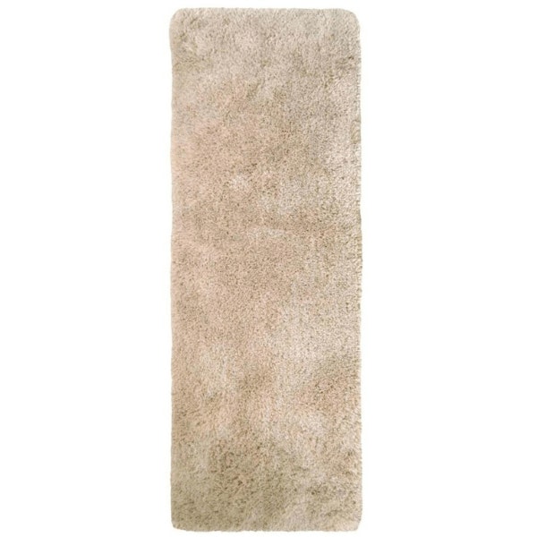 Rackhams Soft Washable Beige Shaggy Rug - SA-02 - 67X180 cm - image 1