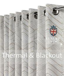 Rackhams Triple Weave Geometric Aztec Print Ring Top Blackout Curtains - Beige - 168cm width x 229cm drop - thumbnail 2