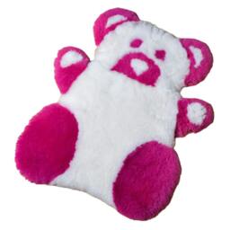 Rackhams Sheepskin Teddy Bear Rug - Pink - Pink - One Size - 100% Sheepskin - thumbnail 3