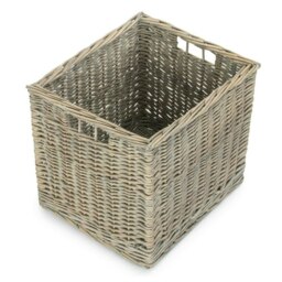 Rackhams Antique Wash Wicker Storage Basket - thumbnail 1