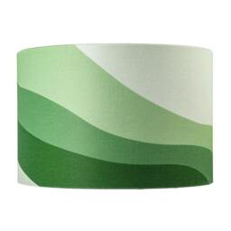 Rackhams Forest Green Linen Fabric Lamp Shade with Inner and Outer Wavy Design - thumbnail 4