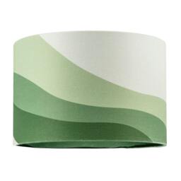 Rackhams Forest Green Linen Fabric Lamp Shade with Inner and Outer Wavy Design - thumbnail 1