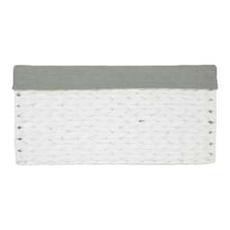 Rackhams White Paper Rope Rectangular Storage Basket with Grey Cotton Lining - Set of 3 - thumbnail 4
