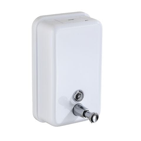 Rackhams Pro-Washroom Manual Pump Soap Dispenser WHITE Wall Mounted Large Commercial 1L