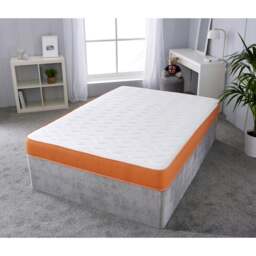Rackhams Shorty Memory Foam Sprung Mattress - Coil Springs & Memory Foam Layer - Pink - 1 - 2ft6 Small Single Mattress (75cm x 190cm) - thumbnail 3