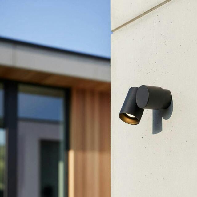 Rackhams 5 Watt LED Black Outdoor Spotlight Wall Light
