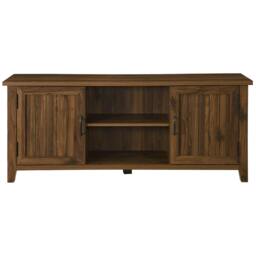 "Rackhams RANCH Walnut Dual Compartment Storage 6-Shelf up to 65"" Flat Screen TV Cabinet - Walnut - TV Cabinet" - thumbnail 6