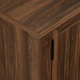 "Rackhams RANCH Walnut Dual Compartment Storage 6-Shelf up to 65"" Flat Screen TV Cabinet - Walnut - TV Cabinet" - thumbnail 4