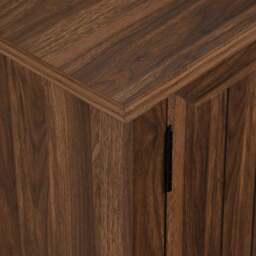"Rackhams RANCH Walnut Dual Compartment Storage 6-Shelf up to 65"" Flat Screen TV Cabinet - Walnut - TV Cabinet" - thumbnail 4