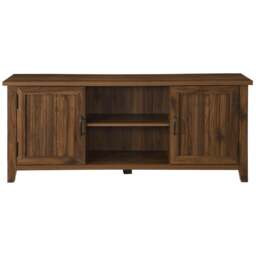 "Rackhams RANCH Walnut Dual Compartment Storage 6-Shelf up to 65"" Flat Screen TV Cabinet - Walnut - TV Cabinet" - thumbnail 6