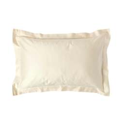 Rackhams Organic 400 TC Egyptian Cotton Sateen Oxford Pillowcase, Standard Size - Cream - thumbnail 1