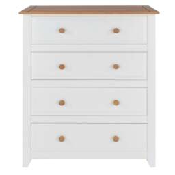 Rackhams Capri 4-Drawer Chest of Drawers - white - thumbnail 1