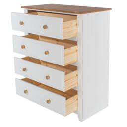 Rackhams Capri 4-Drawer Chest of Drawers - white - thumbnail 3