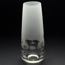 Rackhams Goat Glass Bud Vase - Hand Etched/Engraved Gift - thumbnail 4