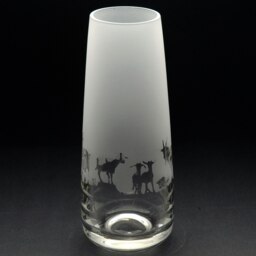 Rackhams Goat Glass Bud Vase - Hand Etched/Engraved Gift - thumbnail 3
