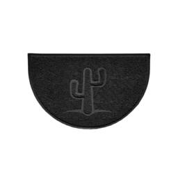Rackhams Cactus Embossed Halfmoon Spaghetti Indoor/Outdoor Doormat - Black - Yes (Suitable for Indoor) - thumbnail 1