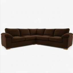 Rackhams Riva Amalfi Jumbo Cord Large Corner - 5 Seater Large Corner Sofa - Black - thumbnail 3