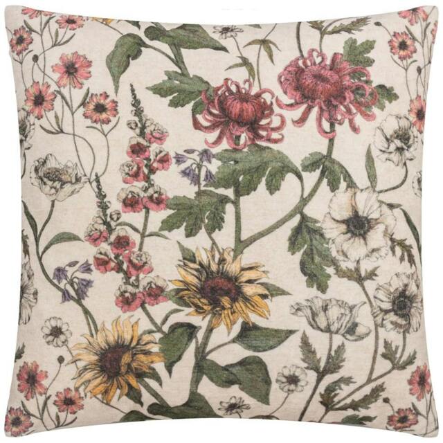 Rackhams Nature Wallflower Cushion Cover - Multicoloured - 50cm x 50cm - Multicoloured - 100% Cotton - image 1