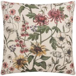 Rackhams Nature Wallflower Cushion Cover - Multicoloured - 50cm x 50cm - Multicoloured - 100% Cotton