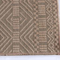 Rackhams Aztec Beige Jute Looking Washable Rug - 60X180 cm - thumbnail 3