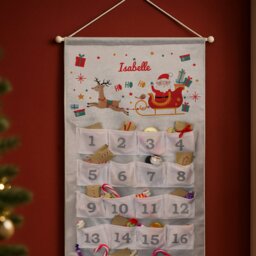Rackhams Personalised Santa Sleigh Advent Calendar - Grey - thumbnail 2