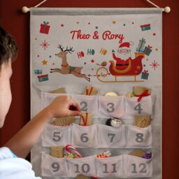 Rackhams Personalised Santa Sleigh Advent Calendar - Grey - thumbnail 6