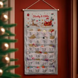 Rackhams Personalised Santa Sleigh Advent Calendar - Grey