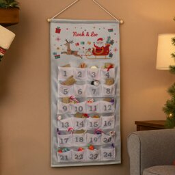 Rackhams Personalised Santa Sleigh Advent Calendar - Grey - thumbnail 4