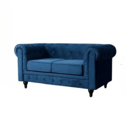 Rackhams Belmont Chesterfield 3+2 Velvet Sofa - Black - thumbnail 4
