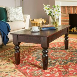 Rackhams Jinita Dark Wood Coffee Table with Drawer - thumbnail 3