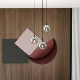 Rackhams COSMO Pendant lamp  3 x E14 Black with Graphite Shade - thumbnail 5