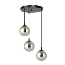 Rackhams COSMO Pendant lamp  3 x E14 Black with Graphite Shade - thumbnail 2