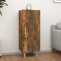 Rackhams Sideboard Smoked Oak 34.5x34x90 cm Engineered Wood - Brown - Engineered wood, solid eucalyptus wood