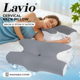 Rackhams Ergonomic Horn Pillow for Neck Shoulder Pain Relief Side Sleeper Support - thumbnail 2