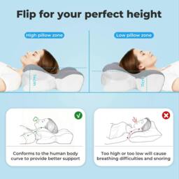 Rackhams Ergonomic Horn Pillow for Neck Shoulder Pain Relief Side Sleeper Support - thumbnail 5