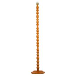 Rackhams Oak Wooden Classic Standing Floor Lamp Base with Rippled Pole Design - thumbnail 2