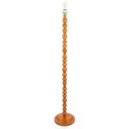 Rackhams Oak Wooden Classic Standing Floor Lamp Base with Rippled Pole Design - thumbnail 3
