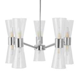 Rackhams HERRERA 10 LIGHT POLISHED CHROME PENDANT CEILING LIGHT - thumbnail 3