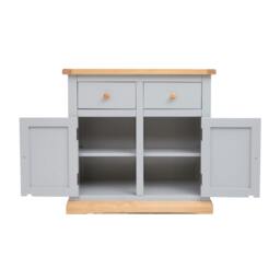 Rackhams Bomporto Light Grey 2 Drawer 2 Door Sideboard Wood Knob - Light Grey - thumbnail 5