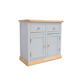 Rackhams Bomporto Light Grey 2 Drawer 2 Door Sideboard Wood Knob - Light Grey - thumbnail 3