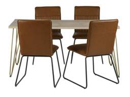 Rackhams Rectangular 6 Seater Dining Table Barbuto Light Mango - Wood - 160CM X 85CM X 76CM  (LXDXH) - Dining Table - thumbnail 3