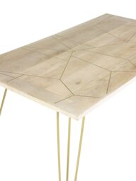 Rackhams Rectangular 6 Seater Dining Table Barbuto Light Mango - Wood - 160CM X 85CM X 76CM  (LXDXH) - Dining Table - thumbnail 4