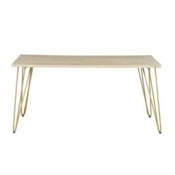 Rackhams Rectangular 6 Seater Dining Table Barbuto Light Mango - Wood - 160CM X 85CM X 76CM  (LXDXH) - Dining Table - thumbnail 2