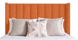 Rackhams Poppy Kingsize Headboard - Pumpkin Orange - Pumpkin orange - thumbnail 2