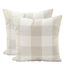 Rackhams checked cushions fluffy pillow cases 2 pack 18 inch cushion pillows covers 45x45 cushion covers - Black - thumbnail 2