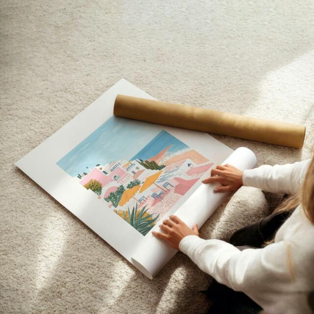 Rackhams Large Wall Pictures Living Room - Set of 3 Beach Decor Wall art Prints - 20 x 30 in / 50 x 76 cm - Matte Museum Quality Art Paper 290 gsm - Unframed